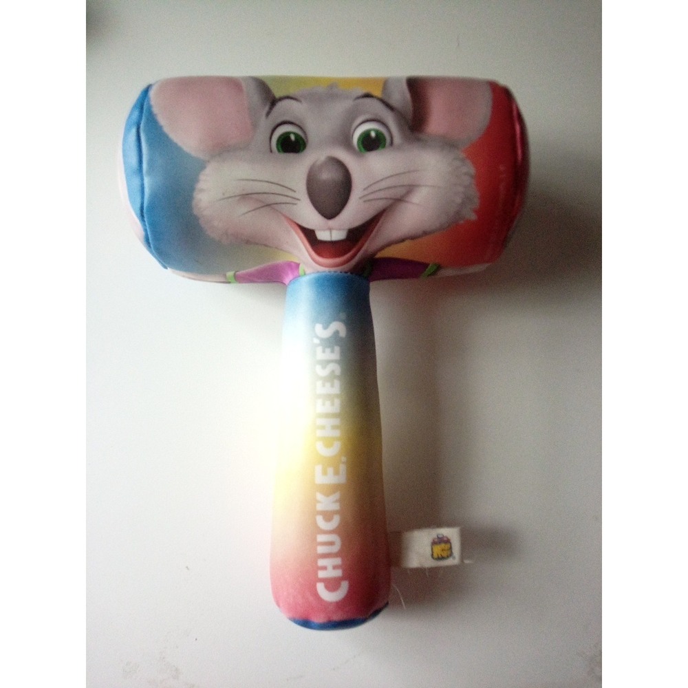 Chuck E Cheese 9" Soft Whack a Mole Hammer Mallet Toy Pre Owned